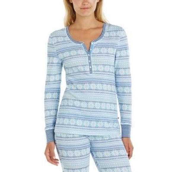 Jane and Bleecker Intimates & Sleepwear | Nwt Jane And Bleecker Thermal Pajama Set Blue | Poshmark